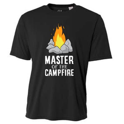 Funny Camping Master Of The Campfire Outdoor Camper Cooling Performance Crew T-Shirt