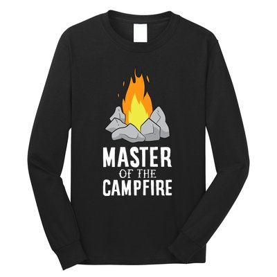 Funny Camping Master Of The Campfire Outdoor Camper Long Sleeve Shirt