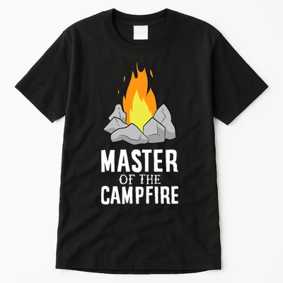 Funny Camping Master Of The Campfire Outdoor Camper Tall T-Shirt