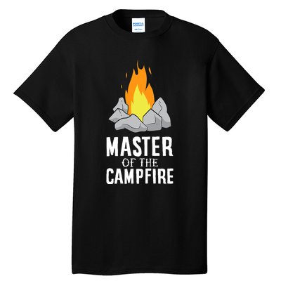 Funny Camping Master Of The Campfire Outdoor Camper Tall T-Shirt