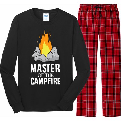 Funny Camping Master Of The Campfire Outdoor Camper Long Sleeve Pajama Set