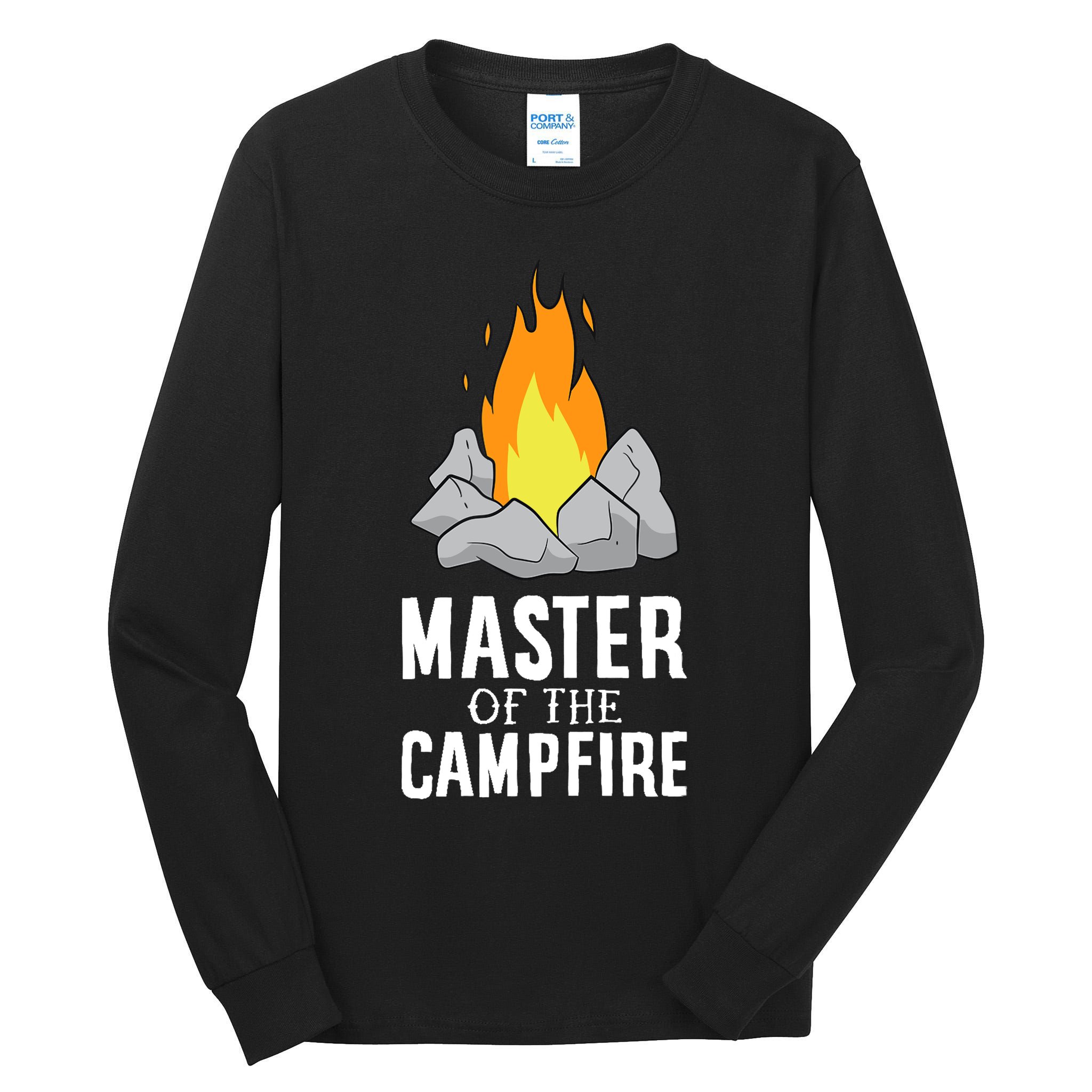 Funny Camping Master Of The Campfire Outdoor Camper Tall Long Sleeve T-Shirt