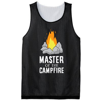 Funny Camping Master Of The Campfire Outdoor Camper Mesh Reversible Basketball Jersey Tank