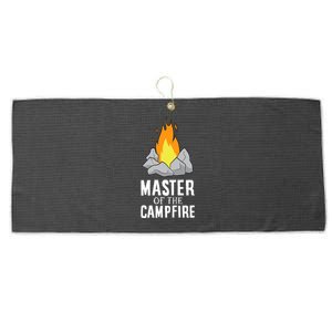 Funny Camping Master Of The Campfire Outdoor Camper Large Microfiber Waffle Golf Towel