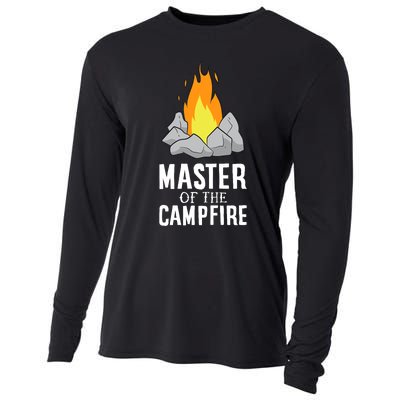 Funny Camping Master Of The Campfire Outdoor Camper Cooling Performance Long Sleeve Crew