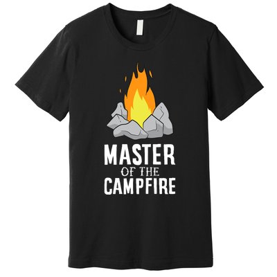 Funny Camping Master Of The Campfire Outdoor Camper Premium T-Shirt