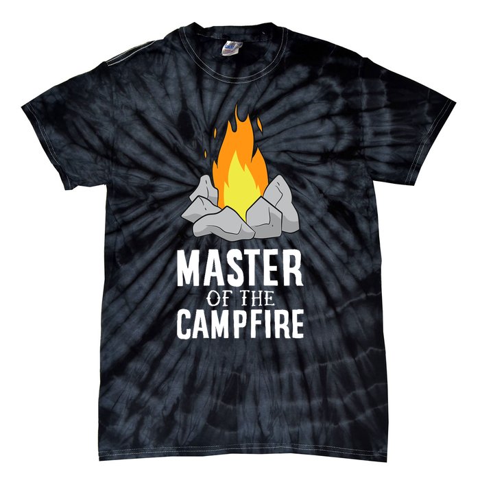 Funny Camping Master Of The Campfire Outdoor Camper Tie-Dye T-Shirt