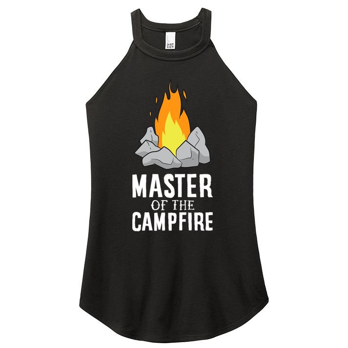 Funny Camping Master Of The Campfire Outdoor Camper Women's Perfect Tri Rocker Tank
