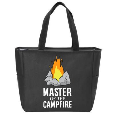 Funny Camping Master Of The Campfire Outdoor Camper Zip Tote Bag