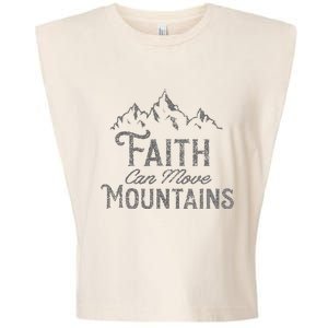 Faith Can Move Mountains Bible Verse Religious Garment-Dyed Women's Muscle Tee