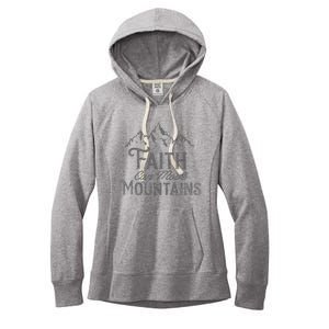 Faith Can Move Mountains Bible Verse Religious Women's Fleece Hoodie