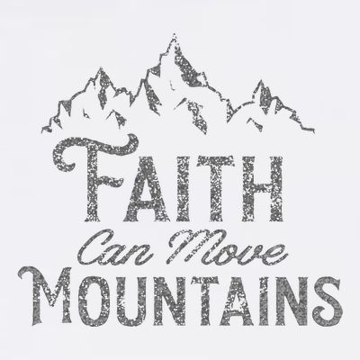 Faith Can Move Mountains Bible Verse Religious T-Shirt