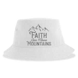 Faith Can Move Mountains Bible Verse Religious Sustainable Bucket Hat