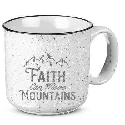 Faith Can Move Mountains Bible Verse Religious 15oz Campfire Ceramic Mug