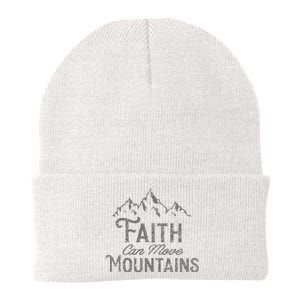 Faith Can Move Mountains Bible Verse Religious Knit Cap Winter Beanie