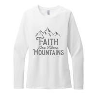 Faith Can Move Mountains Bible Verse Religious Womens CVC Long Sleeve Shirt