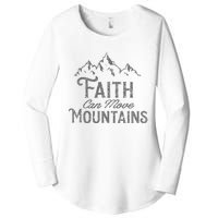 Faith Can Move Mountains Bible Verse Religious Women's Perfect Tri Tunic Long Sleeve Shirt