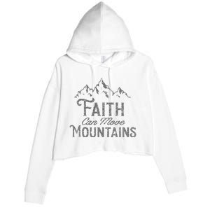 Faith Can Move Mountains Bible Verse Religious Crop Fleece Hoodie