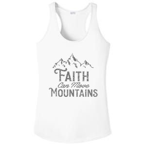 Faith Can Move Mountains Bible Verse Religious Ladies PosiCharge Competitor Racerback Tank