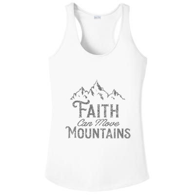 Faith Can Move Mountains Bible Verse Religious Ladies PosiCharge Competitor Racerback Tank