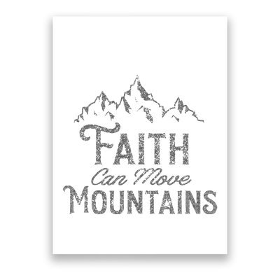Faith Can Move Mountains Bible Verse Religious Poster