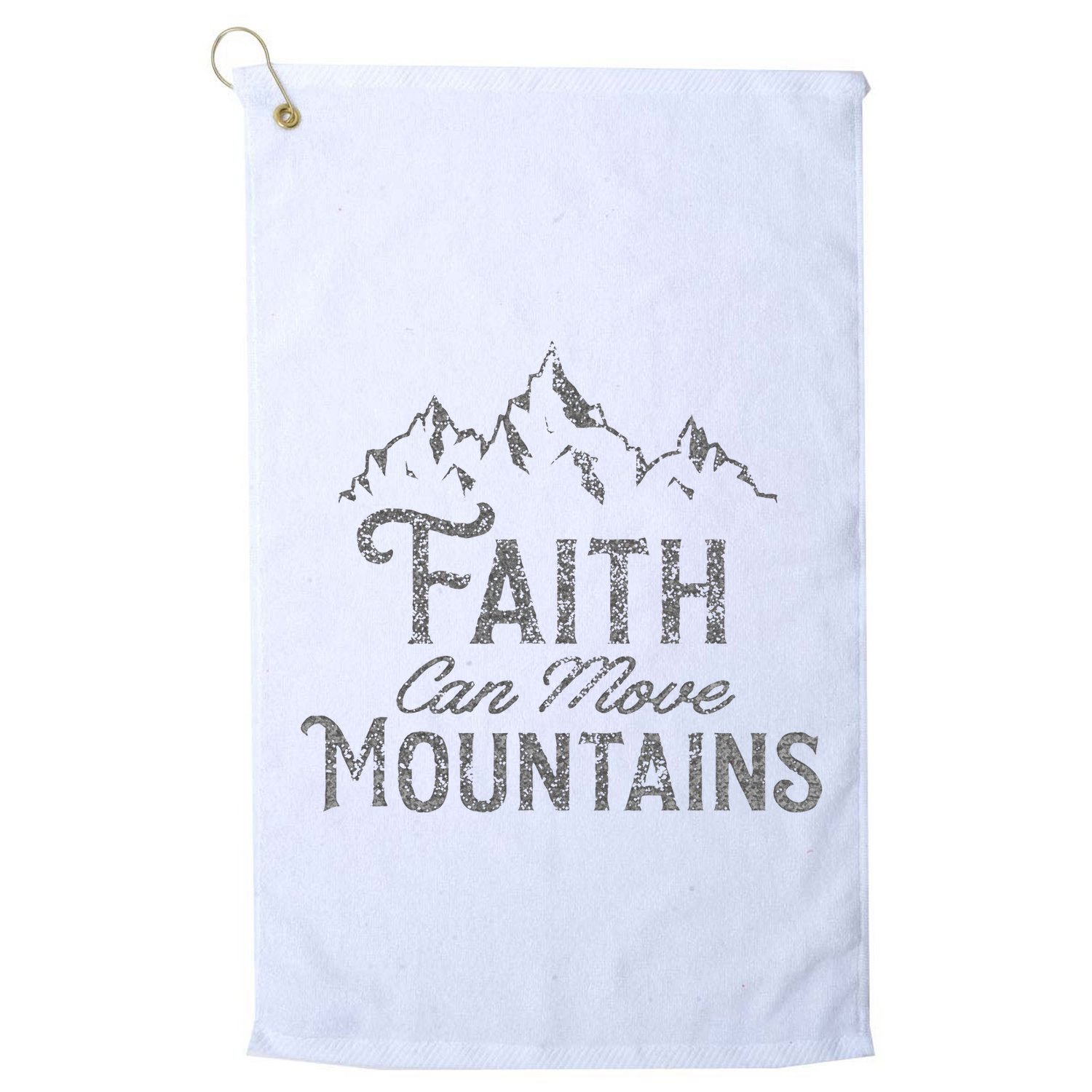 Faith Can Move Mountains Bible Verse Religious Golf Towel