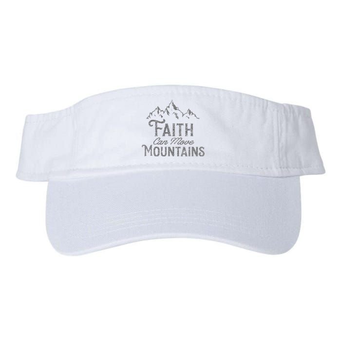 Faith Can Move Mountains Bible Verse Religious Valucap Bio-Washed Visor