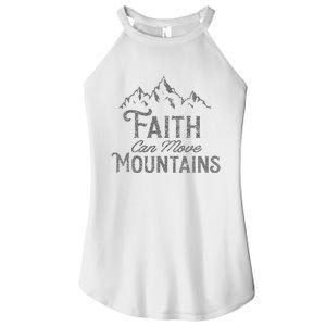 Faith Can Move Mountains Bible Verse Religious Women's Perfect Tri Rocker Tank