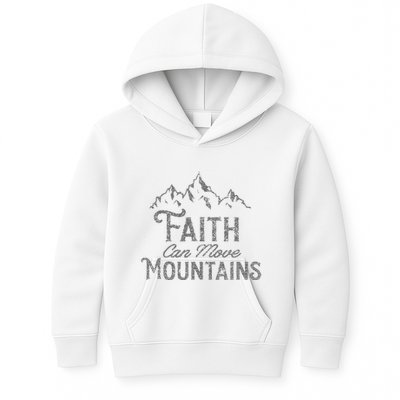 Faith Can Move Mountains Bible Verse Religious Kids Hoodie