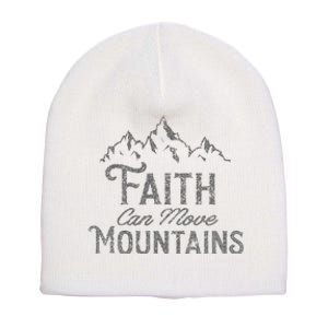 Faith Can Move Mountains Bible Verse Religious Short Acrylic Beanie