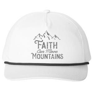 Faith Can Move Mountains Bible Verse Religious Snapback Five-Panel Rope Hat