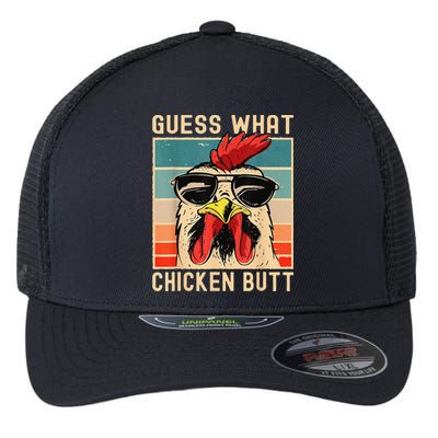 Funny Chicken Meme Guess What Chicken Butt Flexfit Unipanel Trucker Cap