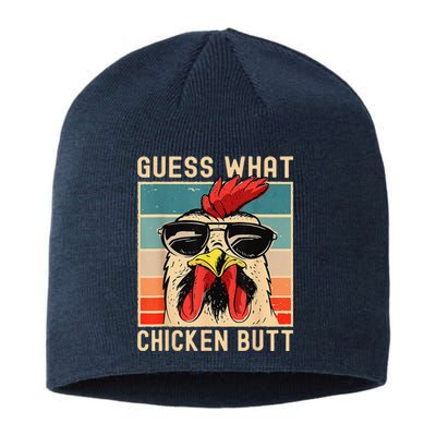 Funny Chicken Meme Guess What Chicken Butt Sustainable Beanie