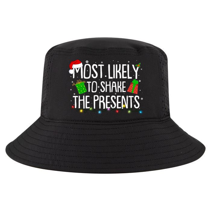 Funny Christmas Most Likely To Shake The Presents Cool Comfort Performance Bucket Hat