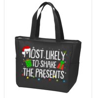 Funny Christmas Most Likely To Shake The Presents Zip Tote Bag