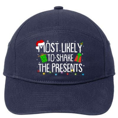 Funny Christmas Most Likely To Shake The Presents 7-Panel Snapback Hat