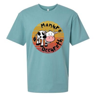 Funny Cow Manure Occureth Adult Humor Funny Saying Cow Sueded Cloud Jersey T-Shirt