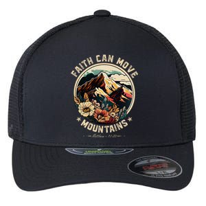 Faith Can Move Mountains Christian Women Flexfit Unipanel Trucker Cap