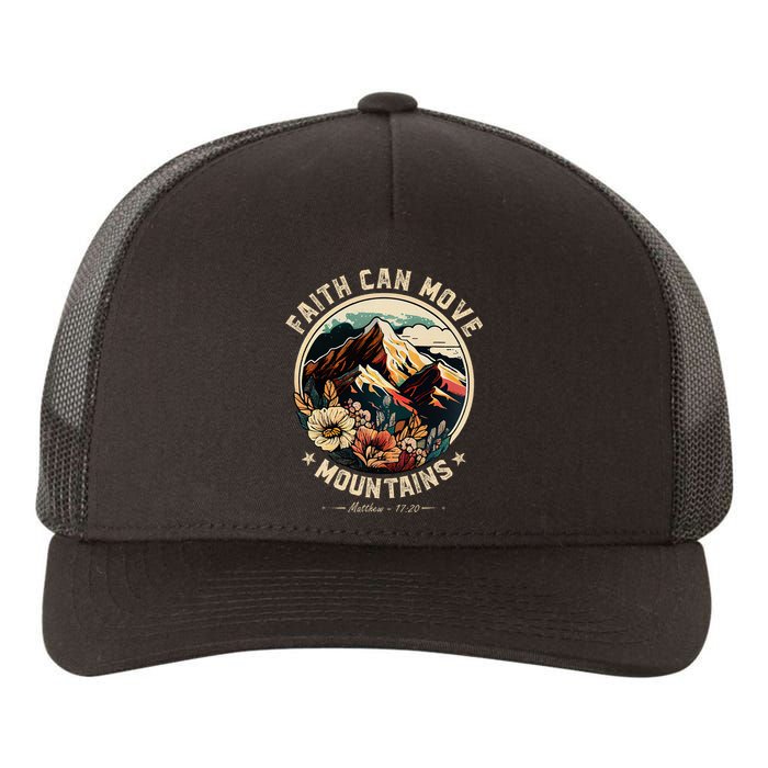 Faith Can Move Mountains Christian Women Yupoong Adult 5-Panel Trucker Hat