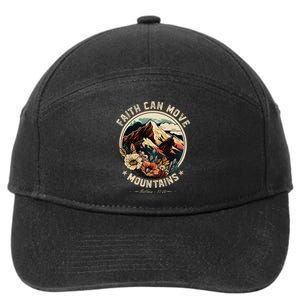 Faith Can Move Mountains Christian Women 7-Panel Snapback Hat