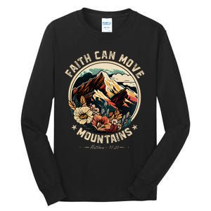 Faith Can Move Mountains Christian Women Tall Long Sleeve T-Shirt