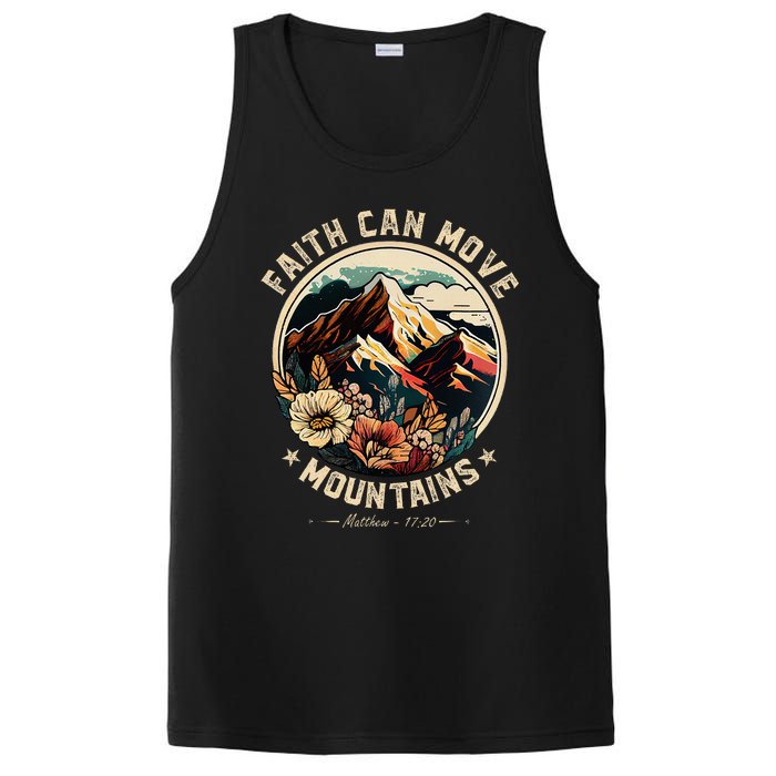 Faith Can Move Mountains Christian Women PosiCharge Competitor Tank