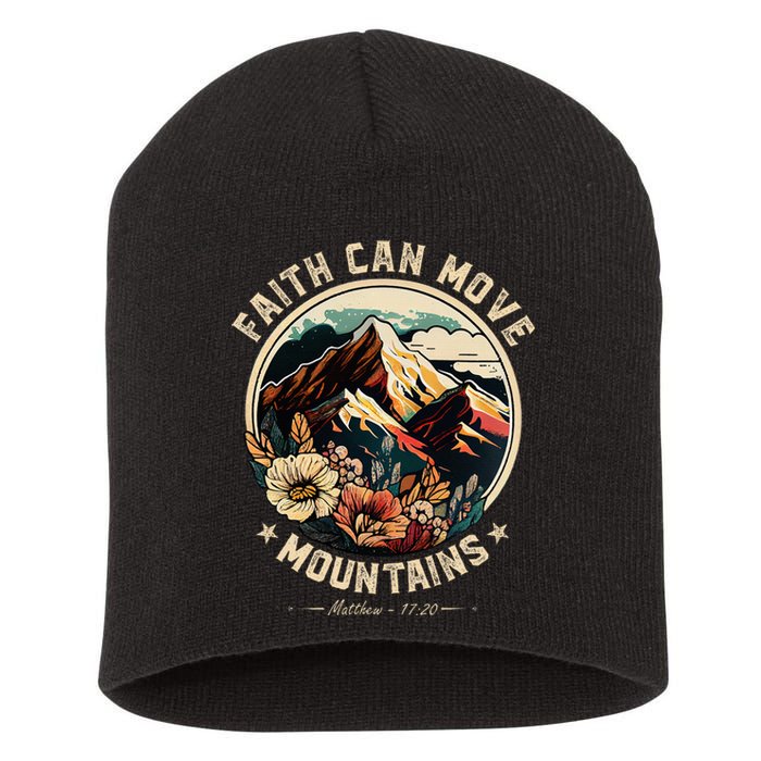 Faith Can Move Mountains Christian Women Short Acrylic Beanie