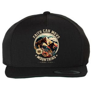 Faith Can Move Mountains Christian Women Wool Snapback Cap