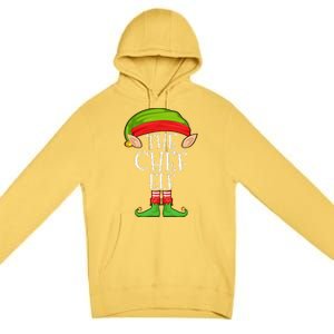 Funny Christmas Matching Family Elf Pajama The Chef Elf Premium Pullover Hoodie