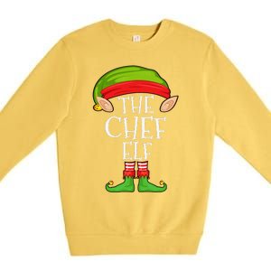 Funny Christmas Matching Family Elf Pajama The Chef Elf Premium Crewneck Sweatshirt