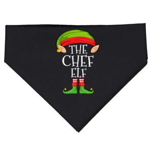 Funny Christmas Matching Family Elf Pajama The Chef Elf USA-Made Doggie Bandana