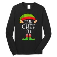 Funny Christmas Matching Family Elf Pajama The Chef Elf Long Sleeve Shirt