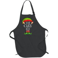 Funny Christmas Matching Family Elf Pajama The Chef Elf Full-Length Apron With Pockets