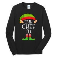 Funny Christmas Matching Family Elf Pajama The Chef Elf Tall Long Sleeve T-Shirt